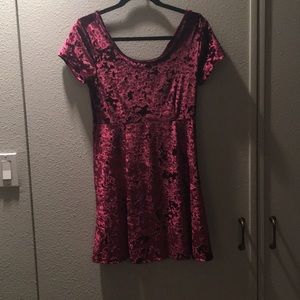 Crushed velvet dress
